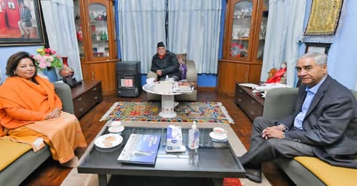 गगन र आरजुलाई लिएर ओली भेट्न बालुवाटारमा देउवा