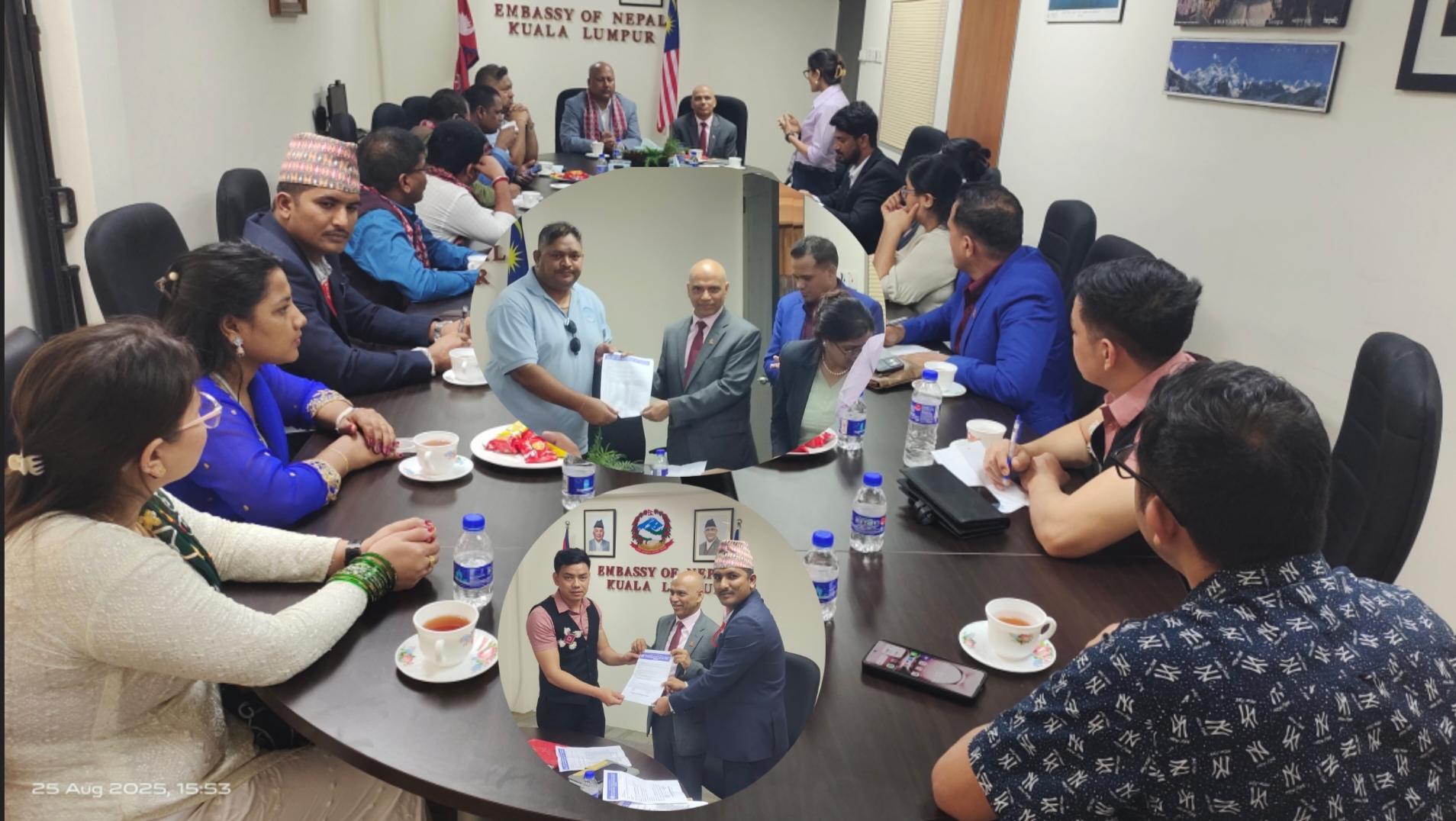 NRNA- NCC मलेसिया र क्षेत्रीय समिति मलाकाले  राजदूतावासलाई संयुक्त रुपमा बुझाय समिति गठनकाे विवरण