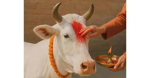 आज तिहारको चौथो दिन आज गाई र गोरुको पूजा गरी मनाइँदै